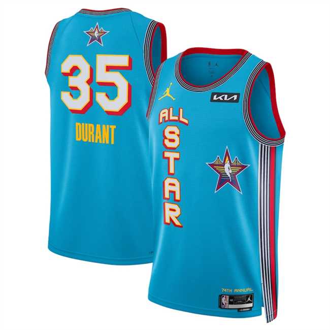 Mens 2025 All-Star #35 Kevin Durant Light Blue Stitched Jersey Dzhi->2025 all star->NBA Jersey